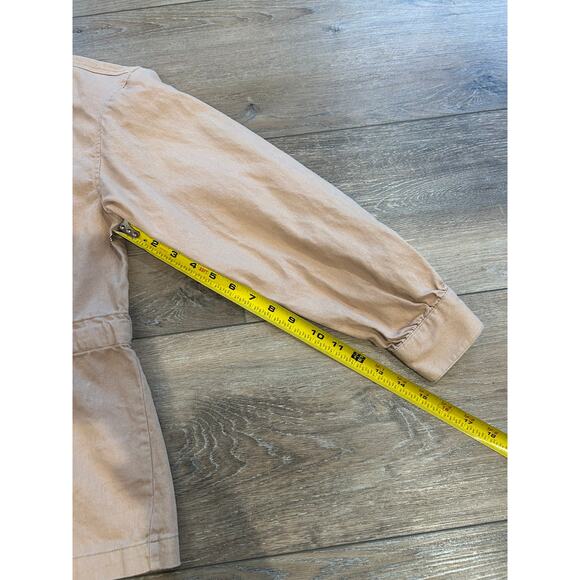 Maurices Women's Khaki Lightweight Jacket Waist Belt Snap Close Size Medium EUC - Picture 8 of 9